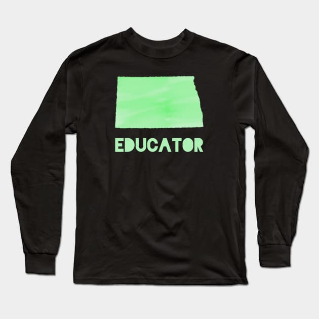 North Dakota Educator Long Sleeve T-Shirt by designed2teach